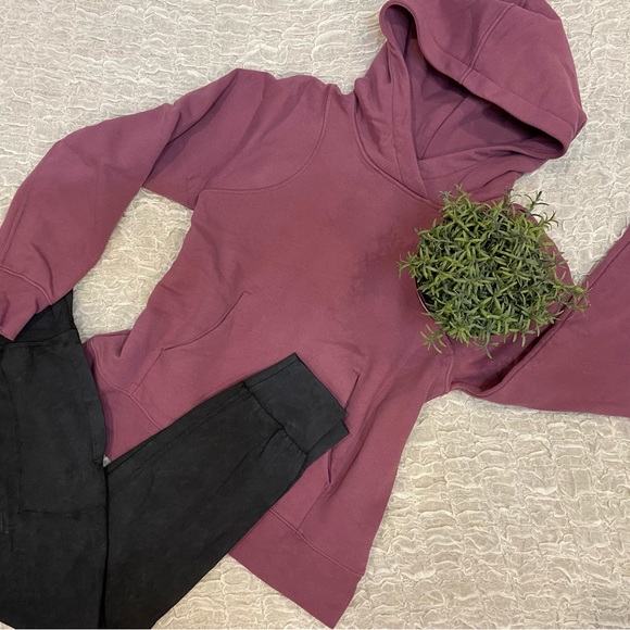 Lululemon Loungeful Hoodie Sweatshirt Vintage Plum Full Length soft Fleece sz 6 - Picture 11 of 11